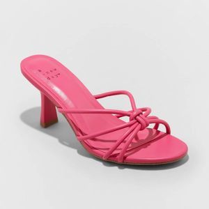 Women's Lady Mule Heels - A New Day Magenta 6.5